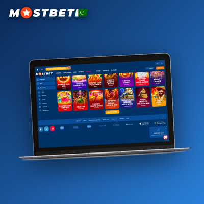 Bold 125% welcome match bonus tile for new players at Mostbet casino with a gift box icon