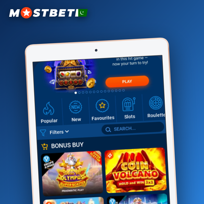 Slot reel tile showing 250 free spins available on deposit at Mostbet casino