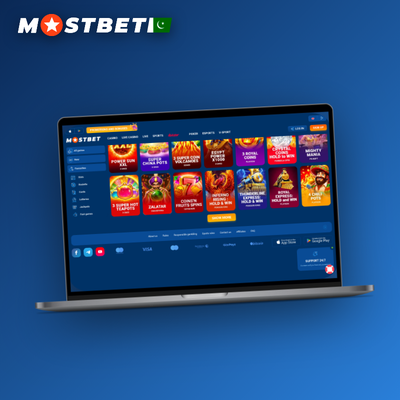 Golden coins spilling from a slot machine with a jackpot badge at Mostbet casino