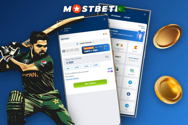Pakistani player comparing Mostbet payment methods using a mobile wallet and bank card