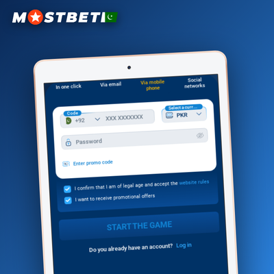 Mostbet create account by email with verified envelope icon and password field