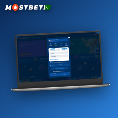 Mostbet register online one-click method with PKR currency chip on dark UI