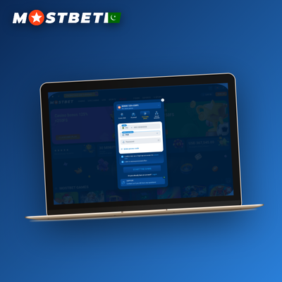 Mostbet registration via social network profile with PKR currency chip and avatar