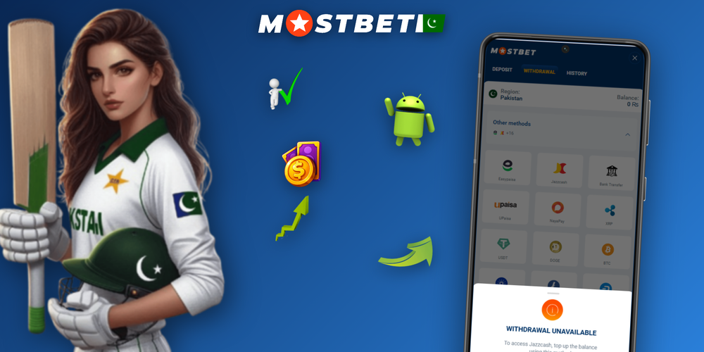 Mostbet withdrawal options including mobile wallets bank cards and crypto for Pakistan